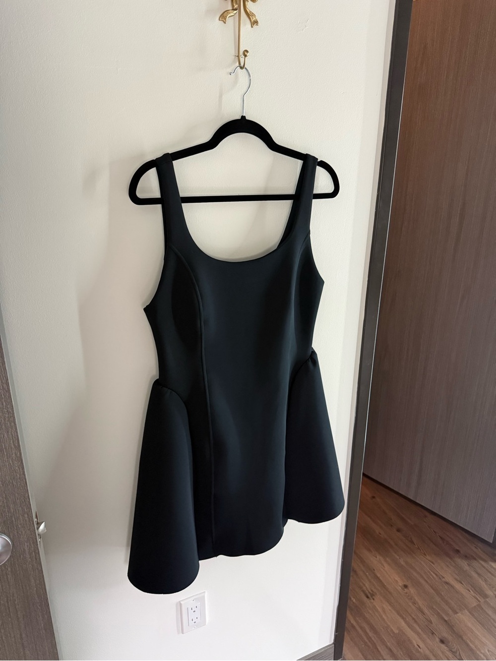 Anthropologie Classic Sleeveless Black Fit-and-Flare Dress